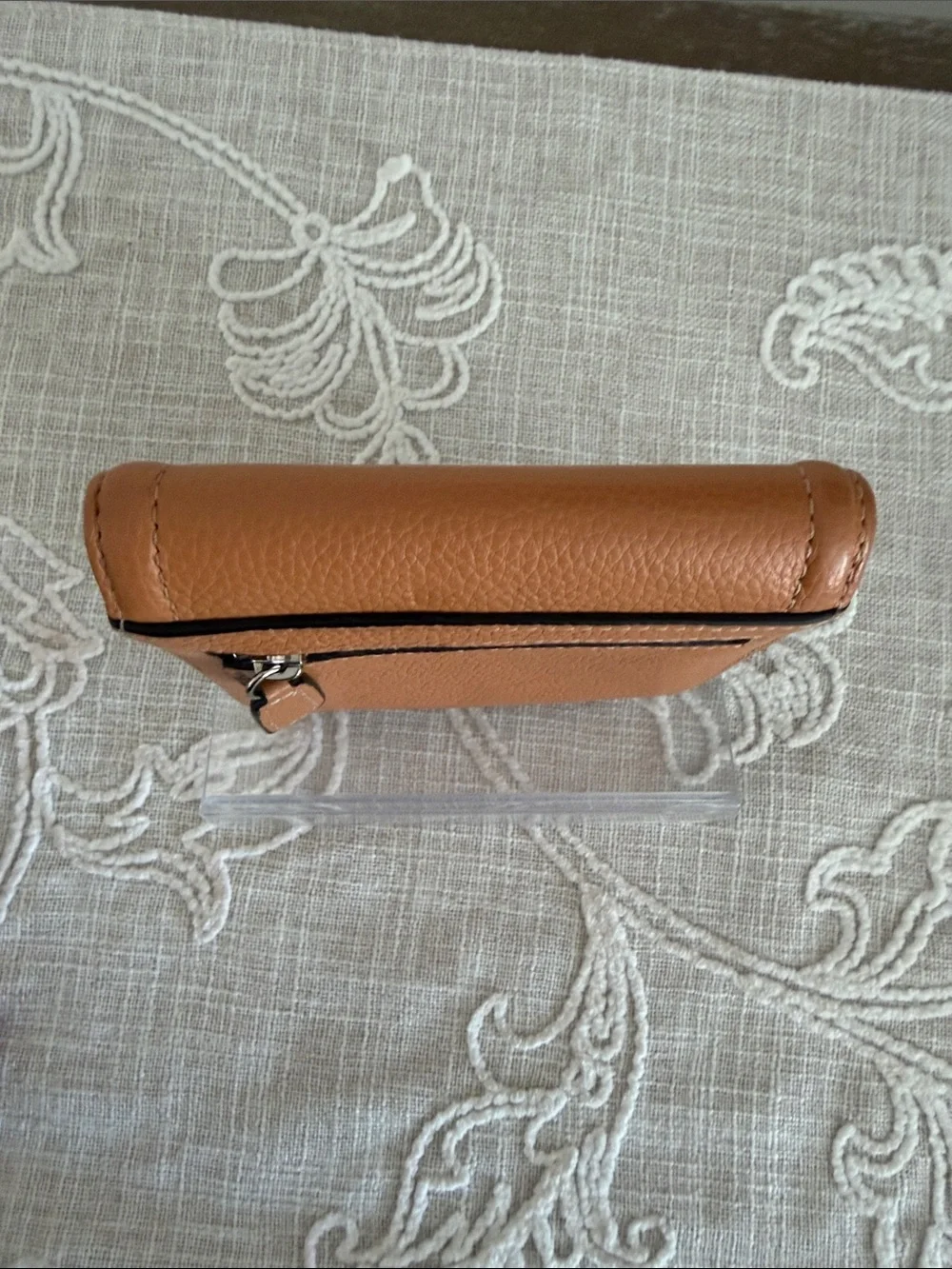 Brighton Ferrara Ritoro Naturella Tan Leather Bifold Wallet with Snap Closure